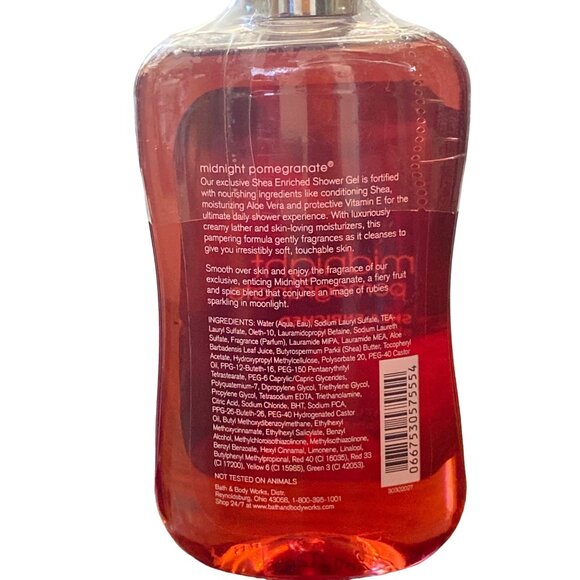 Bath & Body Works Midnight Pomegranate Shea Enriched Shower Gel 10 Fl Oz - Picture 10 of 11